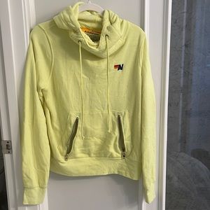 Aviator Nation Ninja pullover hoodie worn once! Size small neon yellow